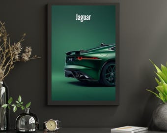 Jaguar F-Type Art Print | British Sports Car Poster