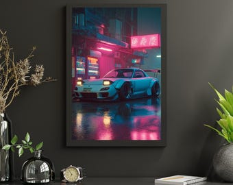 Mazda RX-7 FD3S Poster | JDM Tuner Car Wall Art