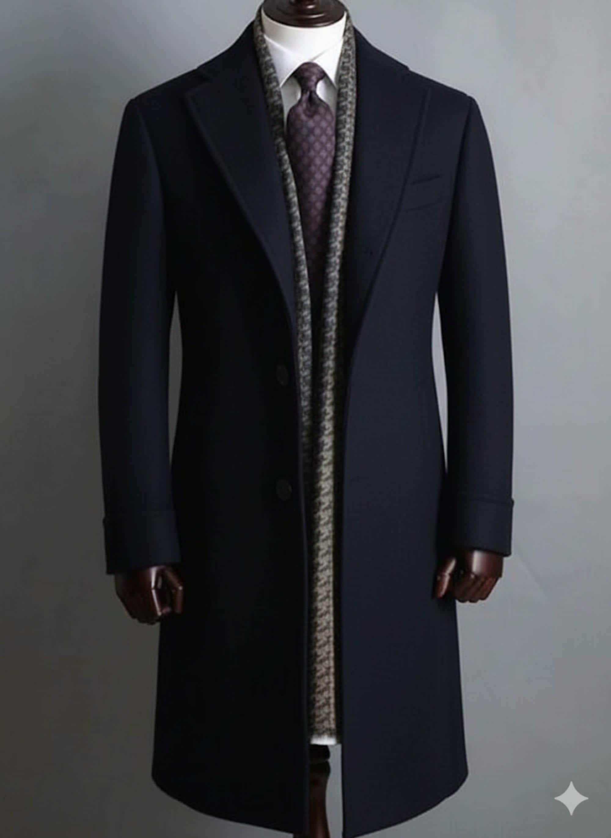 Peak Lapel Overcoat - Etsy