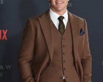 男性用グリーンツイードスーツ | ヴィンテージ3ピーススーツ