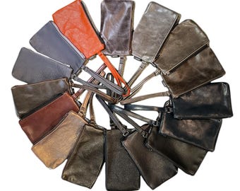 Upcycled Leder Armband-echtes Geschenk-einzigartiges Geschenk-Couture Armband-upcycled Armband-minimalistische Clutch-seltene Brieftasche Patina