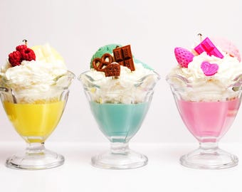 Dessert Candle – Realistic Ice Cream Candle, Handmade Soy Wax Gift