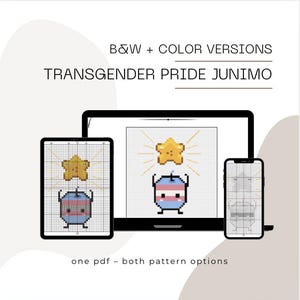 Patrón de punto de cruz Junimo del Orgullo Transgénero