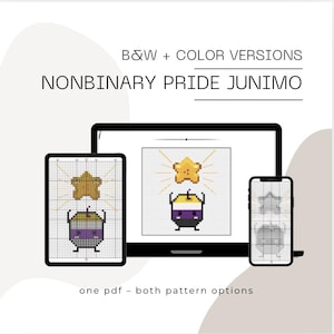 Orgullo no binario Junimo Punto de cruz