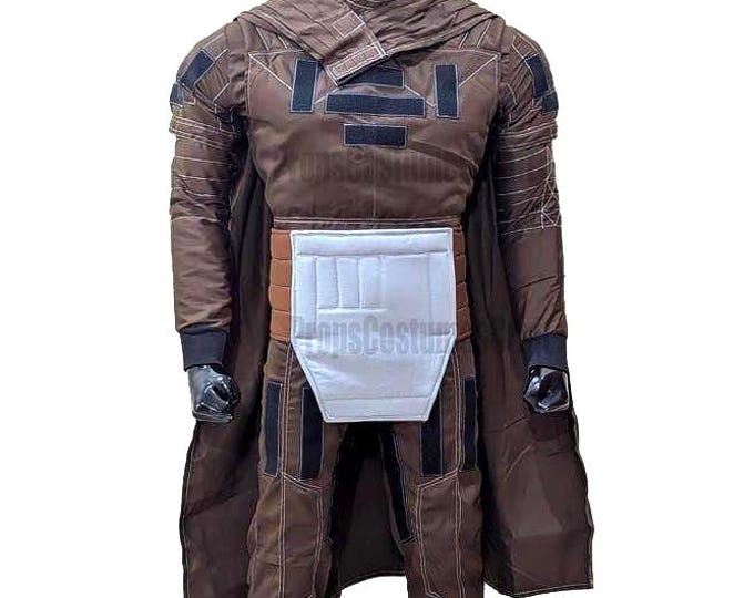Featured listing image: Mandalorian Brown Flight Suit Costume | Din Djarin Star Wars Cosplay Armor Outfit | Bounty Hunter Suit for Men Adult Costume