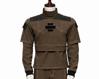 Mandalorian Brown Flight Suit Costumes Bounty Hunter Din Djarin Star Wars Cosplay Costumes.
