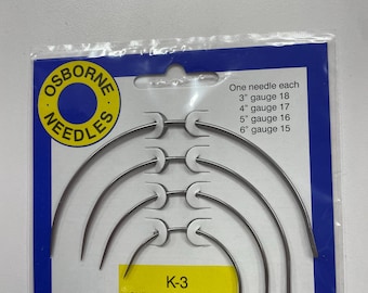 Curved Upholstery Needles Set • Heavy Duty Hand Sewing for Furniture Repair Tufting Cushion Work