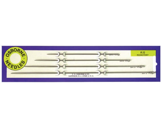 K-5 Straight Single Round Point Upholstery Needle Kit Osborne No
