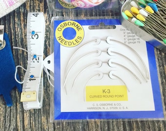 Upholstery Tool - Curved Round Point Needle Set - Set of four - DIY tools - Upholsterer - Needles - Craft Needles