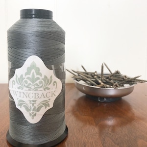 Gray Heavy Duty Upholstery Thread: Bonded Nylon Sewing, 1750 yds