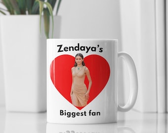 Zendaya Biggest Fan Coffee Mug – Celebrity Actress and Singer Fan Mug Gift, Euphoria Star Coffee Cup for Zendaya Fans and Pop Culture Lovers