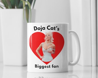 Doja Cat Biggest Fan Mug, Doja Cat Coffee Mug, Doja Cat Fan Gift, Pop Rap Music Mug, Doja Cat Lover Gift, Music Fan Cup, Celebrity Mug