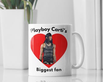 Mug Playboi Carti pour le plus grand fan | tasse de café de rappeur | Cadeau pour fan de hip hop, mug musique rigolote, merchandising rap esthétique, cadeau pour amoureux de Carti, fans du roi vampire