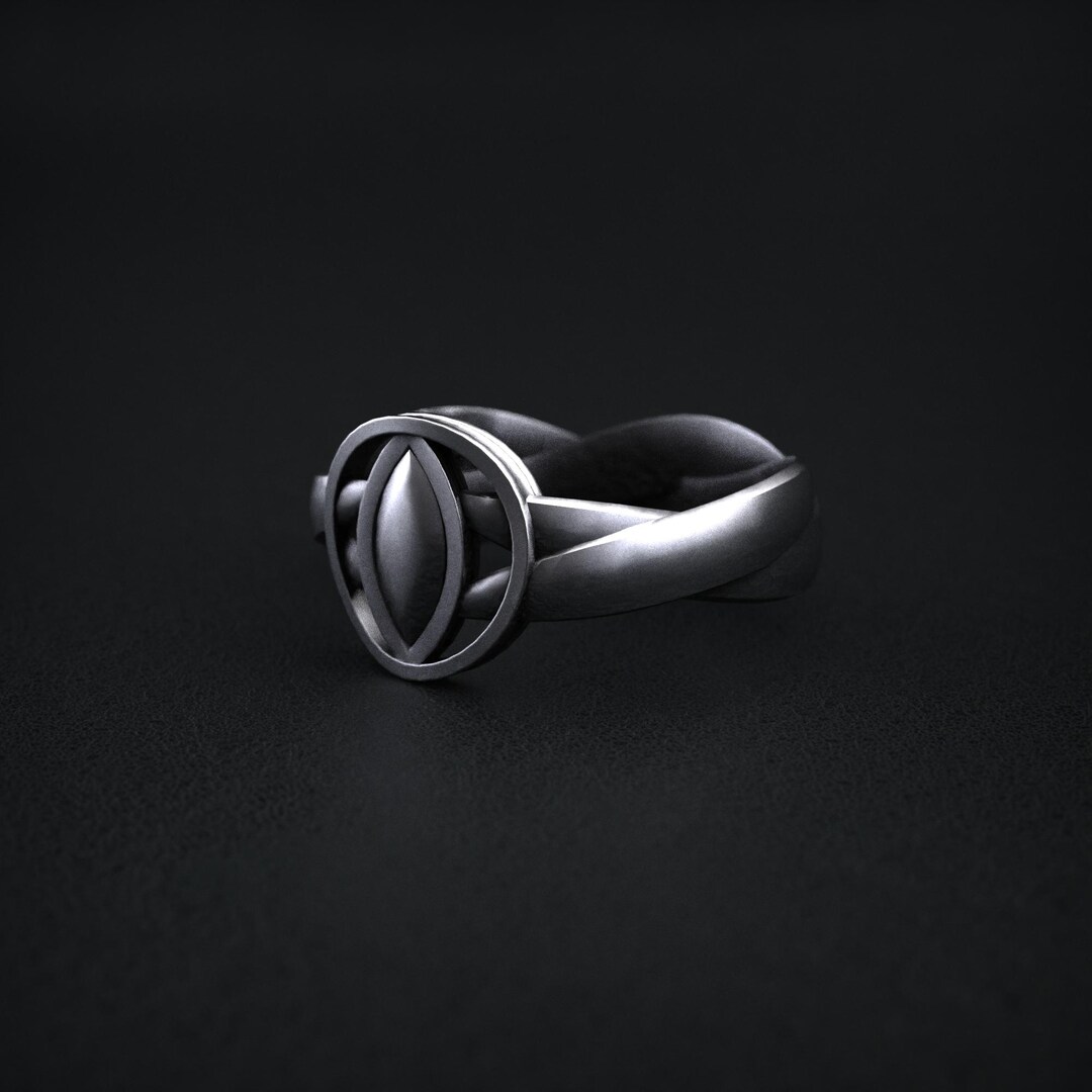 Silver Fantasy Eye Ring, Inspired by Mystical Symbols, Handcrafted ...