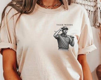 Tiger Woods Inspired Golf T-Shirt, Legendary Champion Fan Tee, Masters Golf Gift