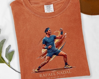 Rafael Nadal T-Shirt, King of Clay Graphic Tee, Tennis Legend Apparel, Tennis Fan Gift