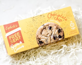 Vegan Soft Baked Chocolate Chip Cookies - Top 9 Allergen Free - Build A Gift Box Item