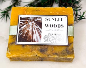 All Natural Vegan Handmade Soap - Sunlit Woods - Earthy Sweet - Build A Gift Box
