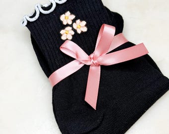 Cherry Blossom Ruffle Socks