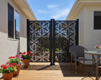 Laser Cut Aluminum Privacy Screen Panel | Monarch Design | Modern Outdoor & Indoor Divider