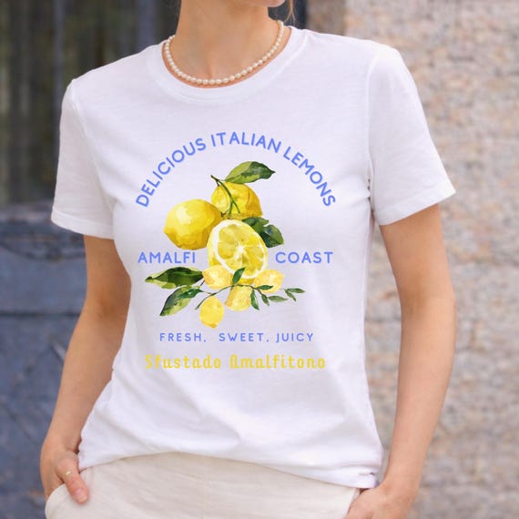 Amalfi Coast Lemon T-Shirt | Italian Lemon Tee Gift