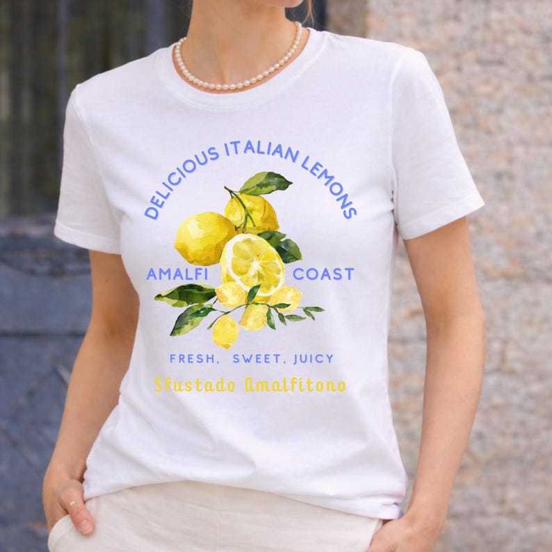 Amalfi Coast Lemon T-Shirt | Italian Lemon Tee Gift image 1
