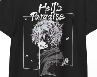 Paraíso del infierno, póster de Paraíso del infierno, camiseta de Paraíso del infierno, pegatina de Paraíso del infierno, estampado de Paraíso del infierno, Gabimaru, camiseta de Gabimaru, yuzuriha