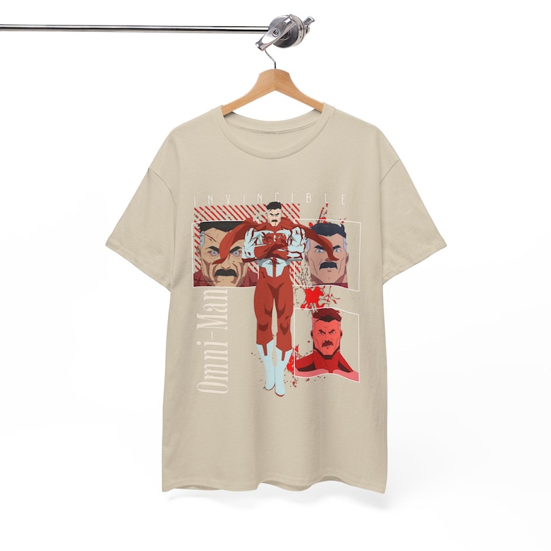 Camiseta gráfica inspirada en Invincible, estilo Mark Grayson, regalo, ropa urbana, camiseta unisex para fans de la épica serie animada, anime y cómic. Sand