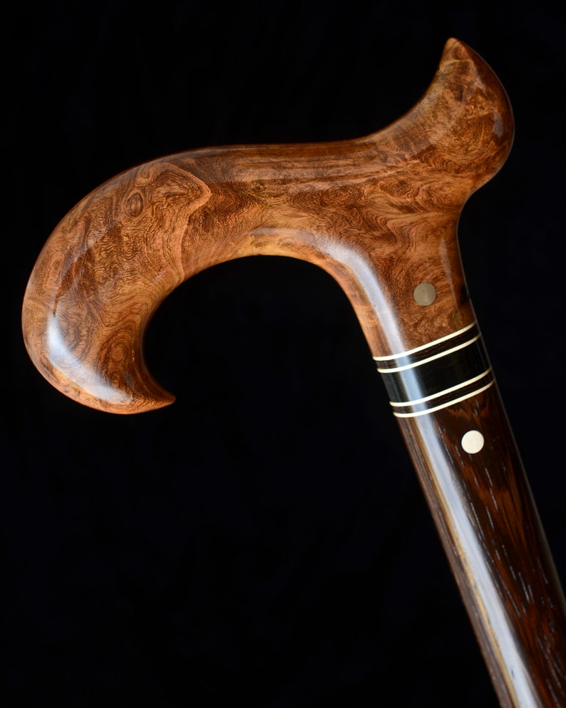 Handmade Walking Cane Asian Ironwood Burl and Wenge with ...