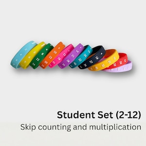 MathBands Skip Counting Set (2–12) | Multiplication Practice | Math Fact Fluency Tool | Home & School Use