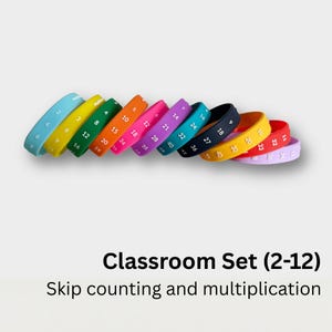 Skip Counting MathBands - Multiplication Practice, Classroom Set (6 bands of each)