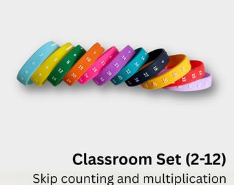 Skip Counting MathBands - Multiplication Practice, Classroom Set (6 bands of each)