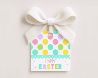 Bearbeitbare Ostergeschenkanhänger, Pastell-Ostern-Bevorzugungsetikett, druckbare Osteretiketten, Ostersüßes Leckerbissen-Etikett, Osterkorb-Etikett, Osterpartygeschenk-Etikett
