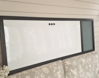 Blackboard Student REVERSIBLE FRAME Espresso Stain Cork Board Message Board to-do lists Hanging Frame Chalkboard Gift Home Office