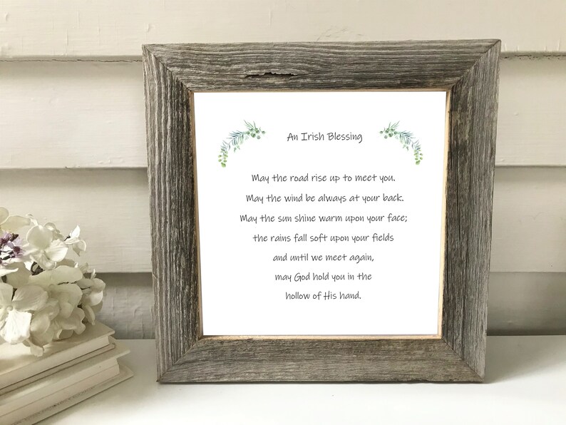 Framed Irish Blessing Poetry Sign Art Barnwood Framed Wall Etsy