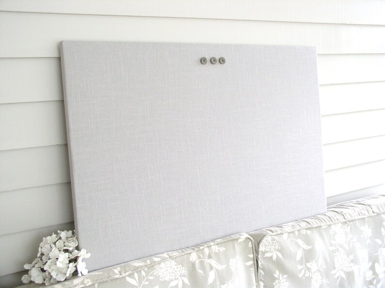 Soft Gray Linen Memo Board 22 X 34 Bulletin Etsy