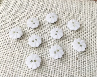 Stong Magnets Happy White Flowers Extra STRONG Sets of 8 Refrigerator Magnet Magnetic Boards Teacher Gift Mothers Day Office Gift