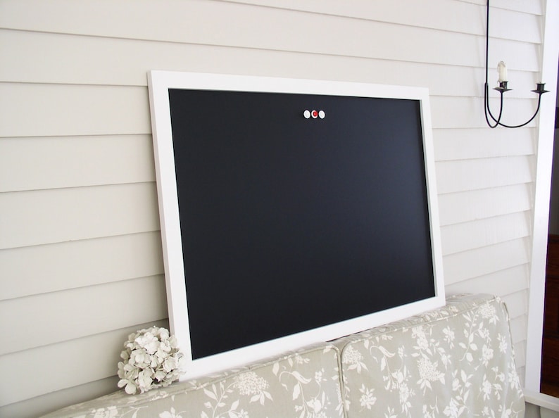 Modern Framed CHALKBOARD Extra Large Board White Etsy