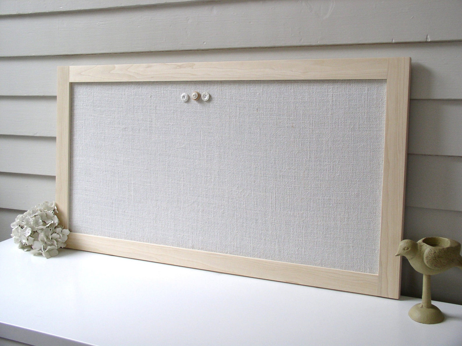 Modern Bulletin Board Scandanavian Style Framed Etsy