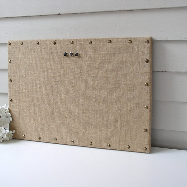 Burlap Memo Board Etsy
