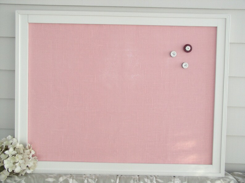 Pink Memo Board Framed Bulletin Board With Etsy