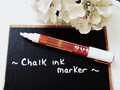 Chalk Ink Marker White Pen for Chalkboard, Homeschool Cashier Menu Board for NONPOROUS Blackboard, Glass, or Steel Wet Erase 6mm Chisel Tip