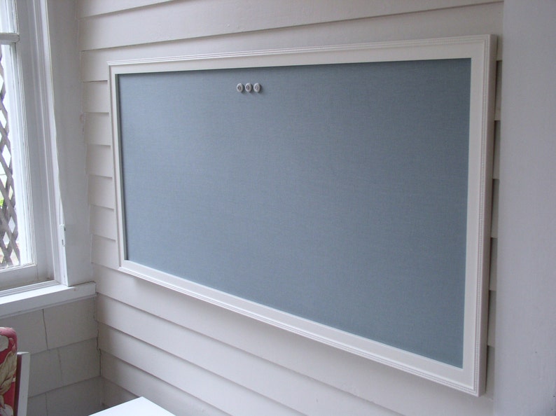 HUGE Slate Blue Fabric Bulletin Board Board Etsy