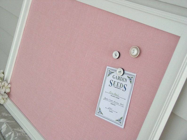 Pink Memo Board Framed Bulletin Board With Etsy