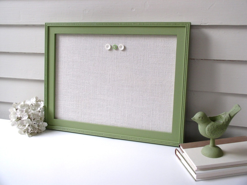 Bulletin Board Sage Green Memo Board With Handmade Etsy