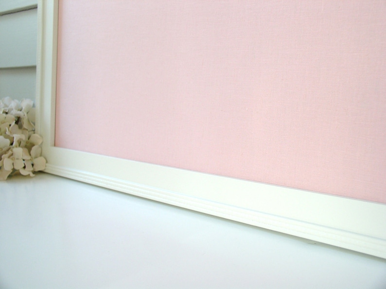 Girl's BULLETIN BOARD Framed Memo Board Soft Pink Etsy