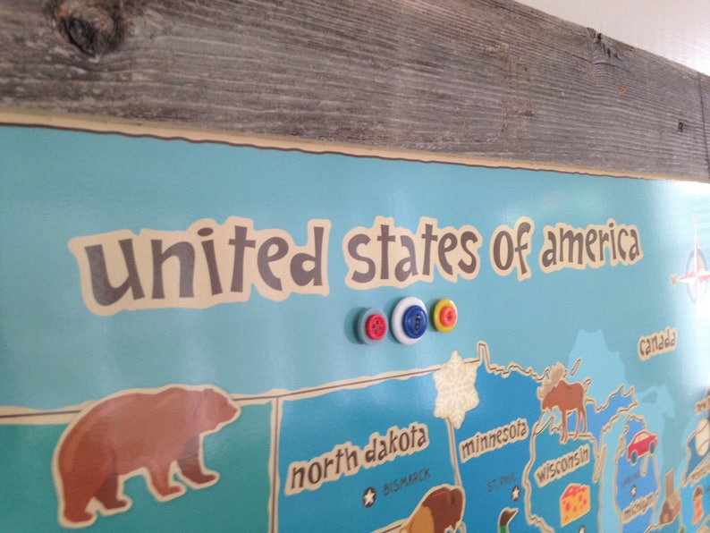 MAGNETIC US Map Dry Erase Bulletin - Il 794xN.1374896442 Dewy 