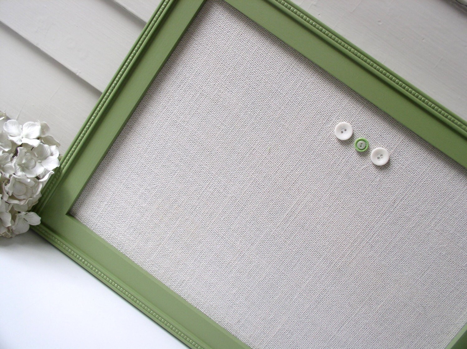 Bulletin Board Sage Green Memo Board With Handmade Etsy