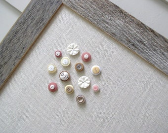 Vintage Style Button Magnets - Set of 12 in Your Choice of Colors - For Magnetic Memo Bulletin Boards Extra STRONG