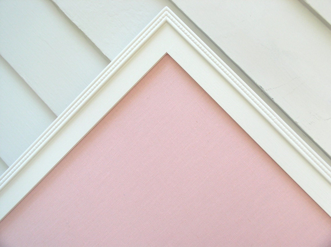 Girl's BULLETIN BOARD Framed Memo Board Soft Pink Etsy